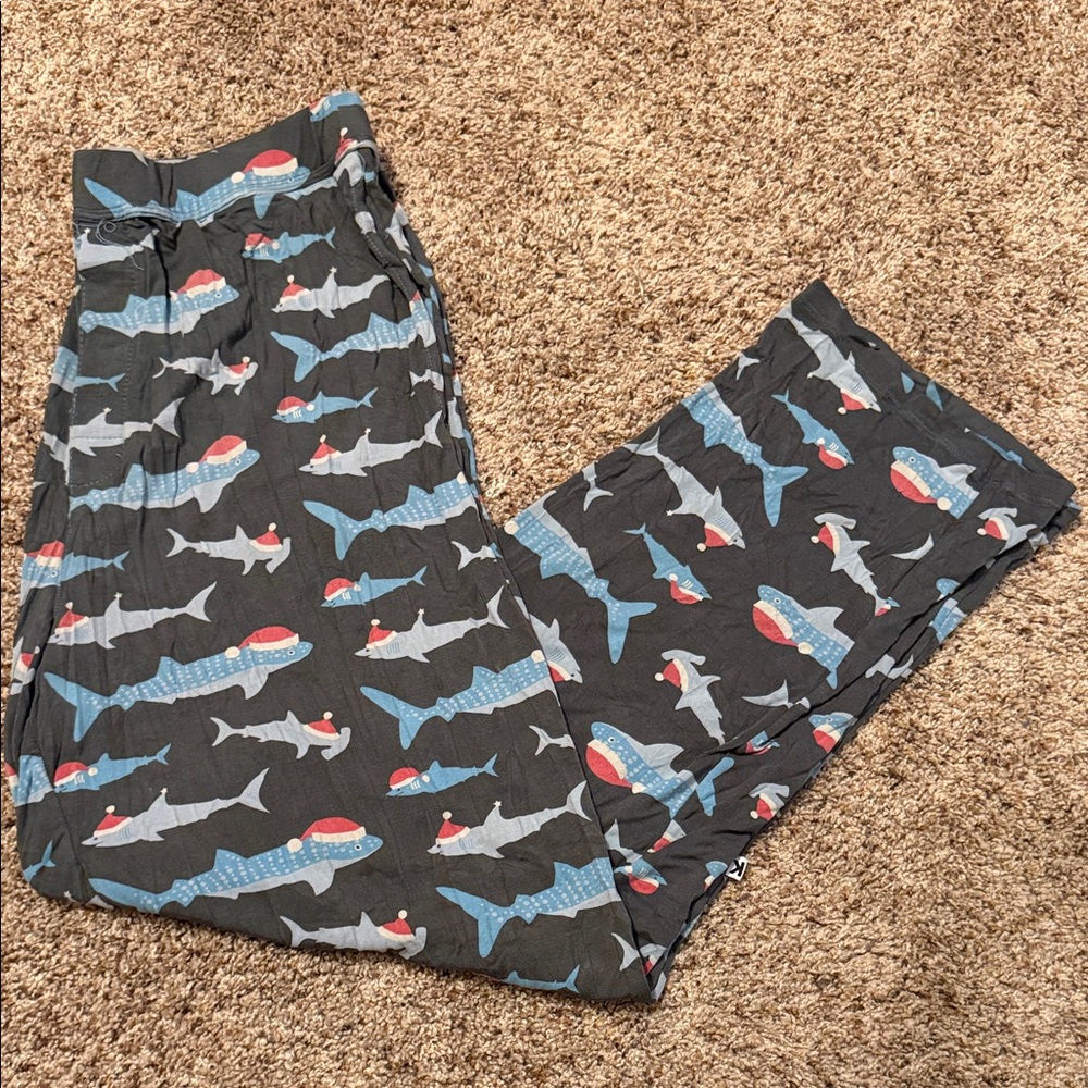 Kickee Pants Christmas Shark Men’s Pajamas - Large